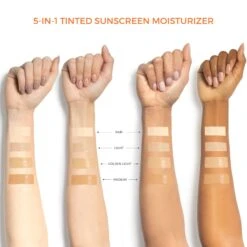 5-in-1 Tinted Moisturizing Face Sunscreen 15 5-in-1 Tinted Moisturizing Face Sunscreen -WELA Beauty Shop 5 in 1 tinted face arm swatches