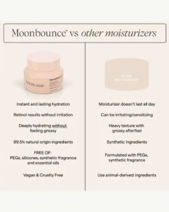 Moonbounce 2% Bioretinol Irish Sea Moss Plumping Moisturizer -WELA Beauty Shop Wildling MoonbounceMoisturizer Comparison 04